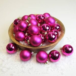 Pink juletræskugler Ø 4 cm 36 stk