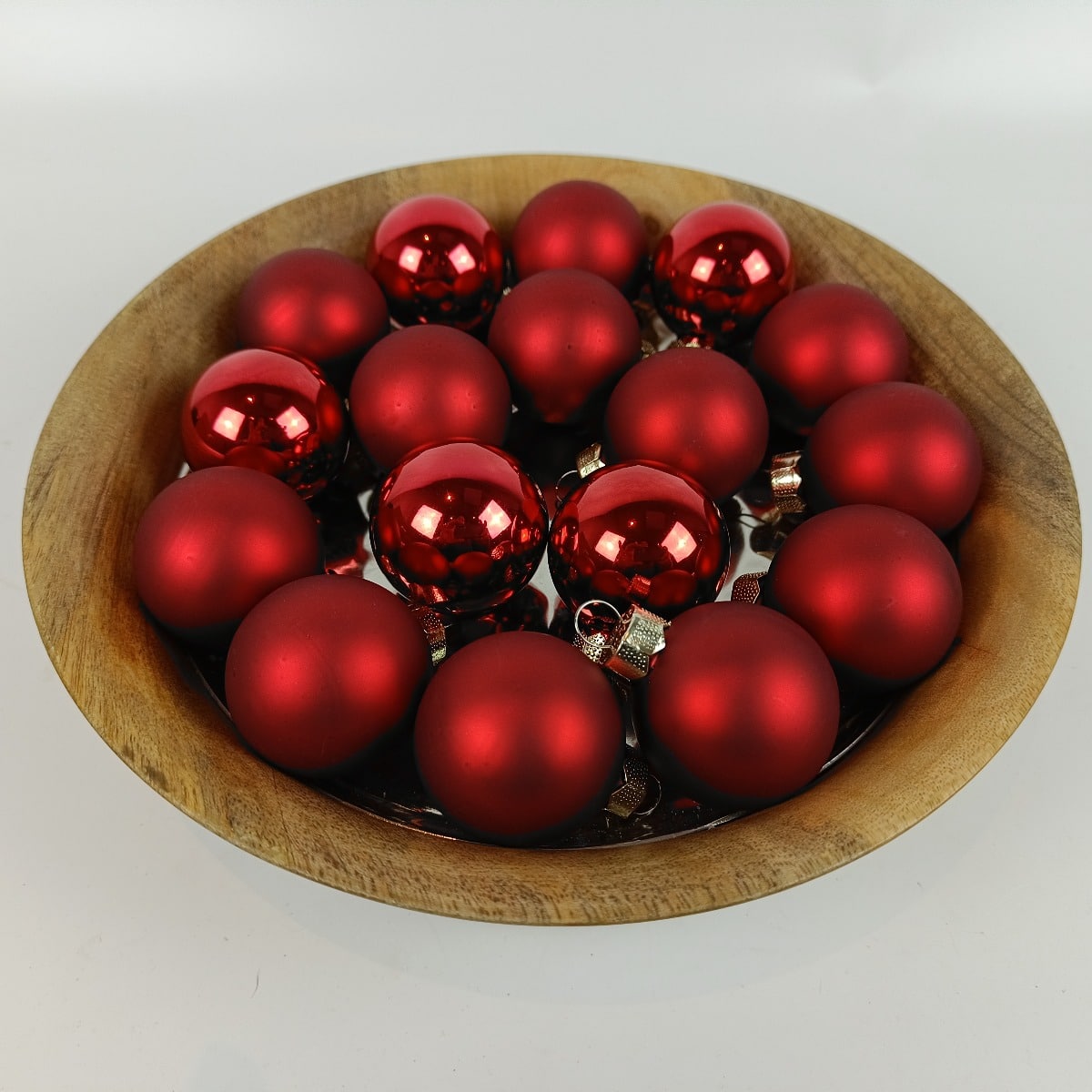 Julerøde juletræskugler Ø 4 cm 36 stk b