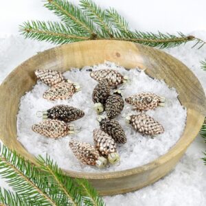 Kobber glas juletræs kogler