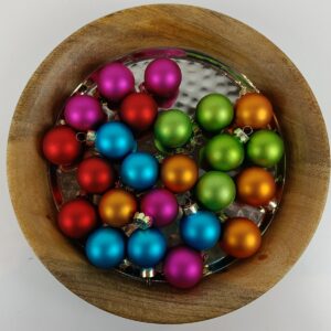 Multifarvet juletræskugler Ø 3 cm a