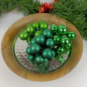 Grønne juletræskugler med tråd 144 stk a