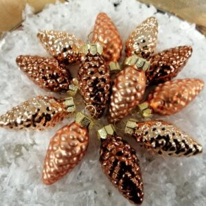 Lys kobber juletræskogler