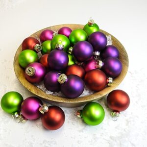 Silkematte tivoli farvet juletræskugler mix Ø 4 cm