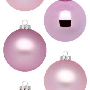 Sart rosa juletræskugler 36 stk.