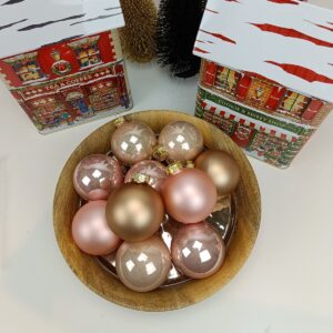 Pudder rosa juletræskugler Ø 6 cm 30 stk. a