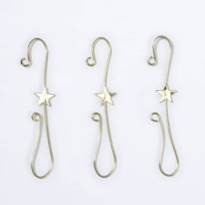Guld kroge med stjerne til juletræskugler