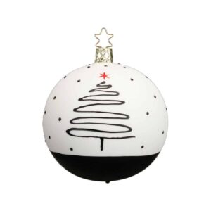 Juletræskugle med juletræ Ø 8 cm