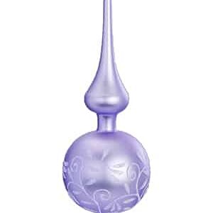 Lys lilla spir med sølv grene 25 cm