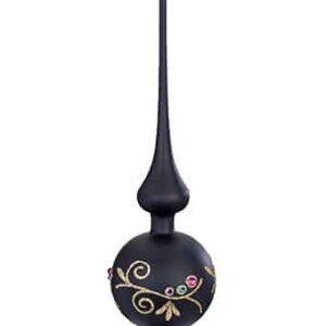 Sort spir med guld grene 33 cm