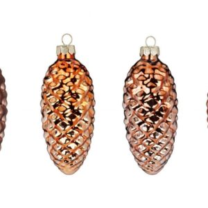 Kobber kogle juletræskugler silkematte og blanke