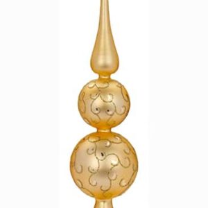 Silkemat guld spir med blade 31 cm