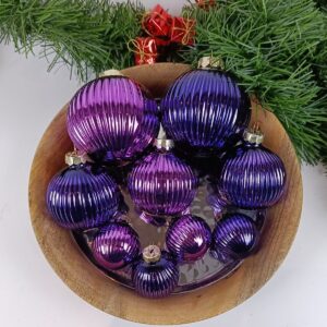 Lilla juletræskugler struktur sortiment 13 stk a