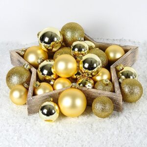 Guld juletæskugler sortiment 26 stk