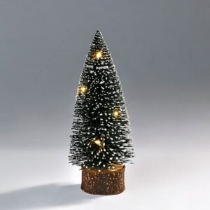 Juletræ grøn 20 cm med led lys