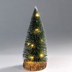 Juletræ grøn 25 cm med led lys