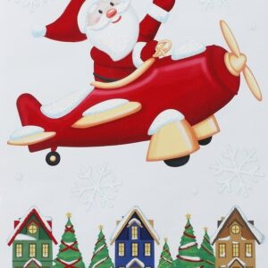 Flyvende julemand vindue stickers