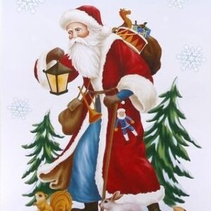 Vindue stickers med den gode gamle julemand