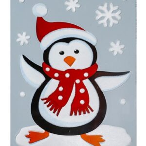 Vindue vinyl stickers glad pingvin