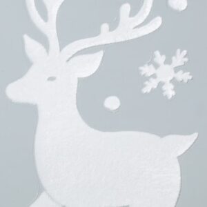 Vindue stickers med rensdyr og snefnug