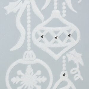 Vinduestickers med julekugler