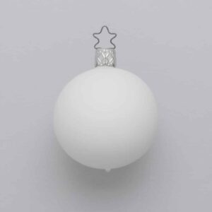 Hvid silkemat glas juletræskugle