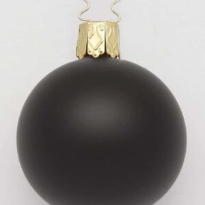 Sorte silkematte glas juletræskugler