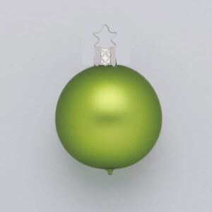Silkematte lime glas juletræskugler
