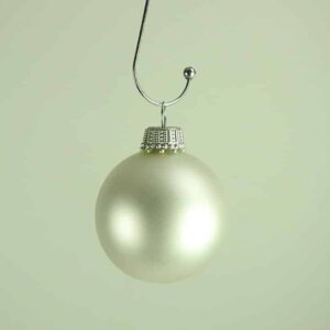 Sølv silkematte juletræskugler Ø 4 cm