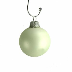 Hvide silkematte juletræskugler Ø 4 cm