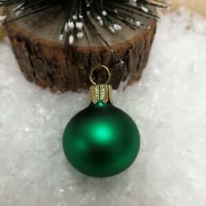 Grøn silkemat juletræskugler Ø 3 cm