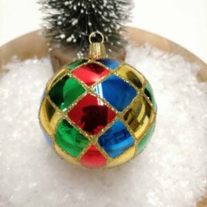Harlekin juletræskugler Ø 8 cm