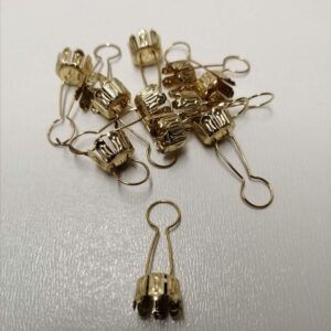 Guld hætter til juletræskugler 8 mm