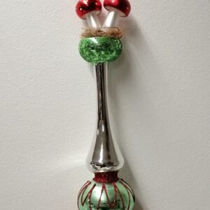 Juletræspir top med paddehatte på toppen 36 cm