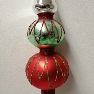 Juletræspir top med paddehatte på toppen 36 cm a