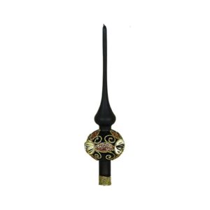 Spir blå silkemat med reflektor og guld