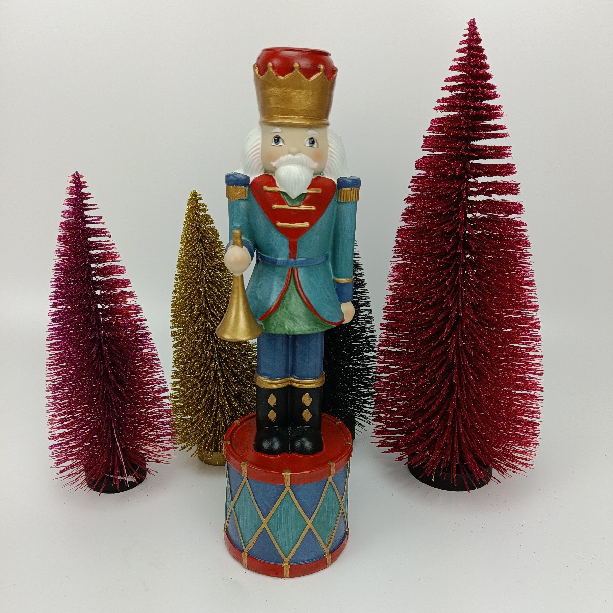 Nøddeknækker lysestager 24 cm 2 stk. a