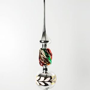 Retro sølv spir til juletræet 30 cm