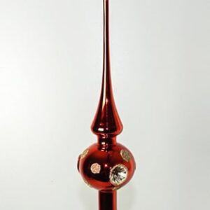 Rød reflektor spir til juletræet 30 cm