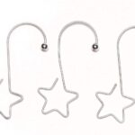 Kroge med stjerne til juletræskugler sølv