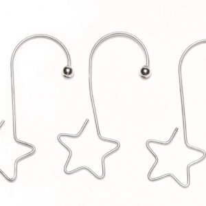 Kroge med stjerne til juletræskugler sølv