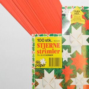 Stjerne strimler 15 mm røde