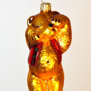 Unik smuk julekugle guldbamse