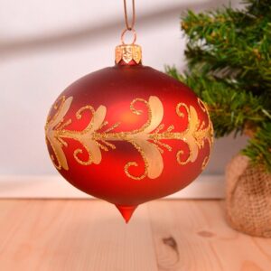 Sjældne røde løgformet glaskugle