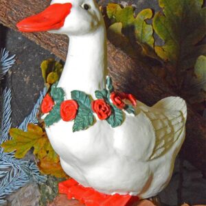 Peters Jul gæs med rød krans og sløjfe
