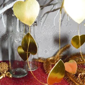 Guldhjerter guirlande