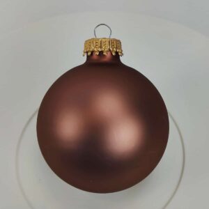 Juletræskugle silkemat Choko Ø 6,7 cm