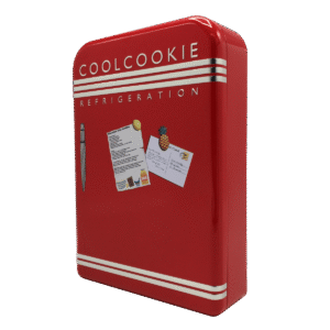 Kagedåse Rød retro køleskab