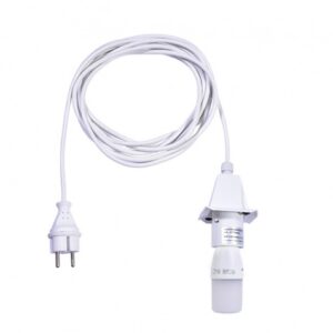 Indendørs hvidt kabel 5 m med LED-pære til 40 og 68 cm plaststjerne med hvid kappe