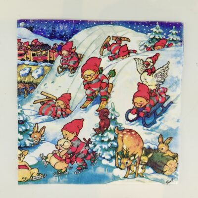 Babynissernes kælketur servietter