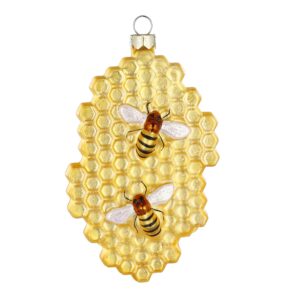 Bikage med bier juletræskugle Ø 10 cm